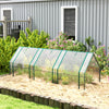 Portable Mini Greenhouse Tunnel Growing Tent Plants Flower Warm House w/ Zippered Roll-up Doors, Clear