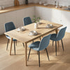Dining Chairs Set of 4, Upholstered Dining Room Chairs with Steel Legs, Modern Kitchen Chair for Dining Room