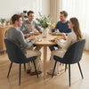 Set of 4 Modern Dining Chairs, Velvet Upholstered Kitchen Chairs with Steel Legs for Living Room