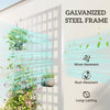 Galvanized Raised Garden Bed Planter Box with Trellis for Climbing Plants, Vegetable, Vines, 35