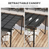11.7' x 19.6' Retractable Pergola Canopy, Aluminum Pergola for Grill, Patio, Garden, Deck