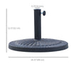 31 lbs Resin Round Market Umbrella Base Holder 19
