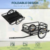 Folding Bicycle Cargo Trailer Utility Bike Cart Travel Luggage Carrier Garden Patio Tool New, Black