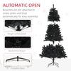 6ft Artificial Christmas Trees with Auto Open and Steel Base