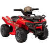6V Kids ATV Quad, 4 Wheeler Battery Powered Electric Ride on Car with Music, Forward, for Boys and Girls Ages 18-36 Months, Red