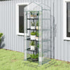 5 Tier Mini Greenhouse, Portable Outdoor Flower Stand with Shelf Clips, Indoor Greenhouse with Steel Frame, Transparent, 27.25