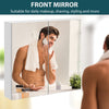 Wall Mounted Mirror Cabinet, Bathroom Medicine Cabinet with Mirror, 2 Doors and 3-tier Shelving, White