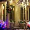 1.5 Foot/16 inch 2 Pack Prelit Artificial Christmas Tree Cordless with 69 Branches, Warm White LED lights, Red Berries, Pine Cones, for Outdoor Entryway, Green