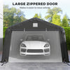 12' x 20' Portable Garage, Heavy Duty Carport Canopy with Ventilation Windows and Large Roll-up Door