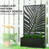 Metal Garden Bed with Trellis for Climbing Plants, Freestanding or Wall Mounted Flower Bed for Garden, Patio, Balcony