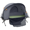 Camping Tent Cot, Multifunctional Folding Tent Combo, Portable Off-Ground Tent Shelter with Self-Inflating Air Mattress and Carry Bag for 1 Person