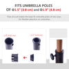 Resin Round Patio Umbrella Stand Base Coated Pole Market Garden Umbrella Holder Parasol Holder Bronze
