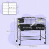 Small Animal Cage Deluxe Pet Habitat Rolling Rabbit Hutch for Bunny Guinea Pig Pet Mink Chinchilla