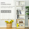 4-Tier Open Bookshelf with Doors Modern Home Office Bookcase Storage Cabinet for Living Room Bathroom Study