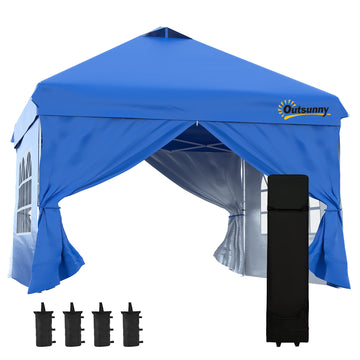10' x 10' Pop Up Canopy Tent, Instant Sun Shelter, Tents for Parties, with Wheeled Carry Bag