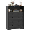 Shoe Cabinet with 2 Flip Drawers, Narrow Shoe Storage Cabinet, Black