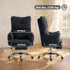 Office Chair with Foot Rest, Ergonomic Reclining Computer Gaming Chair w/ Snow Flannel Fabric, Thick Cushion