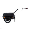 Bicycle Cargo Trailer 16 inch Air Wheel Wagon Trailer with Suitcase Large Capacity Enclosed Stroller Wagon - Black