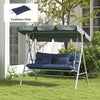 4-Piece Back and Seat Cushion Pillows Replacement and Pillows, Patio Chair Cushions Set with Ties, Navy Blue
