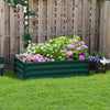 Galvanized Raised Garden Bed, Outdoor Planter Box for Vegetables, Flowers, Herbs, 4' x 2' x 1', Dark Green