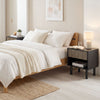Modern Bedside Table with Drawer and Open Shelf, Sofa Side Table for Bedroom Living Room, Black
