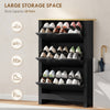 Shoe Storage Cabinet with 3 Flip Drawers and Adjustable Shelves for 18 Pairs of Shoes, Black