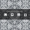 Portable Outdoor Rug with Carry Bag, 9' x 12' Reversible Mat, Waterproof Plastic Straw RV Rug for Backyard, Deck, Picnic, Beach, Camping, Gray & White Flower