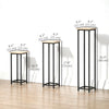 3 Packs Plant Stand Indoor, Metal Plant Stand Outdoor Plant Rack, Decorative Flower Display Holder for Patio Garden