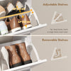 Shoe Cabinet with 2 Flip Drawers, Narrow Shoe Storage Cabinet, White