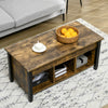Lift Top Coffee Table, Modern Center Table with Storage Shelves and Hidden Compartment for Living Room, 41