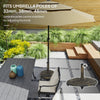 Round Patio Umbrella Base with Wheels, 44 lbs Resin Umbrella Stand Base, 1.3