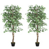 5.3 FT Artificial Tree, Indoor Fake Ficus with Pot, for Home Office Living Room Decor