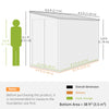 4.6' x 9' Steel Outdoor Storage Shed, Lean to Shed, Metal Tool House with Foundation Kit, Lockable Doors, Gloves and 2 Air Vents for Backyard, Patio, Lawn, Brown