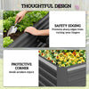 6' x 3' x 2' Raised Garden Bed, Galvanized Planter Box for Growing Flowers, Herbs and Vegetables, Dark Grey