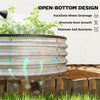 Galvanized Raised Garden Bed, 5 x 3 x 1 ft Modular Metal Garden Beds with Rubber Strip Edging, Silver