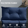 Patio Lounge Chair Cushion, Tufted Thick Outdoor Chaise Lounge Cushion with Ties, 74.8