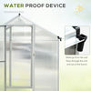6' x 10' x 6.4' Walk-in Garden Greenhouse Polycarbonate Panels Plants Flower Growth Shed Cold Frame Outdoor Portable Warm House Aluminum Frame, Silver