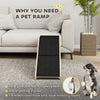 Pet Ramp Bed Steps for Dogs Cats Non-slip Carpet Top Platform Pine Wood 59
