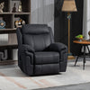 Manual Recliner Chair with Vibration Massage, Side Pockets, Microfibre Reclining Chair for Living Room