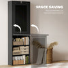 Fold-out Convertible Office Desk, Wall Mount Computer Desk with Blackboard and Side Shelf, Black