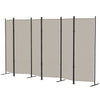 6 Panel Room Divider, 6 Ft Folding Privacy Screen, Portable Freestanding Partition Wall Divider, Beige