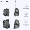 2-IN-1 Pet Luggage Box Backpack Carrier Cats Dogs w/ Handle, Rolling Wheel Grey