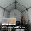 7' x 12' Outdoor Storage Shed Portable Garage with Roll-up Door for Motorcycle, Bike, Garden Tools