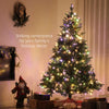 6 Foot Prelit Artificial Christmas Tree with Dual Colour LED Light, Hinged Xmas Tree for Home Office Holiday
