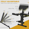 Soozier Adjustable Weight Bench, Sit Up Dumbbell Bench, Multi-Functional Purpose Hyper Extension Workout Bench with Adjustable Seat and Back Angle