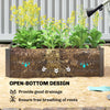 Set of 2 Galvanized Raised Beds for Garden, Outdoor Planter Box for Flowers, Herbs and Vegetables, Black