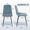 Dining Chairs Set of 4, Upholstered Dining Room Chairs with Steel Legs, Modern Kitchen Chair for Dining Room