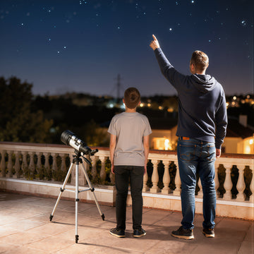 Astronomical Telescope for Adults, 70 mm Aperture Refractor Telescope with 100X, Adjustable Tripod, White