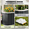 Galvanized Raised Garden Bed, Deep Rot Planter Box, Outdoor Garden Bed with Plant Labels, 5' x 2' x 2', Dark Grey