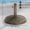 26 lbs Resin Round Patio Umbrella Base, Umbrella Stand Base, Outdoor Umbrella Stand for 1.3